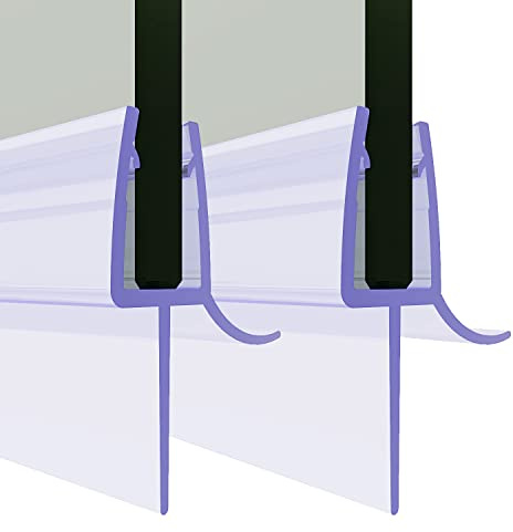 SONNI Goma Mampara Ducha 2x90cm Ajustable Junta Mampara Ducha Bañera Baño Puerta Adecuado para Cristal 5mm 6mm Fácil Montaje