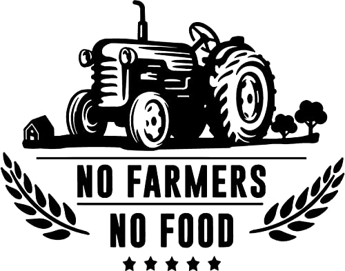 myrockshirt no Farmers no Food Trecker Traktor Bauer Landwirt 15 cm Aufkleber Sticker Autoaufkler Freie Farbwahl Vinyl