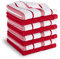 KitchenAid Albany Geschirrtuch-Set, 8 Stück, Passion Red/Weiß, 30,5 x 30,5 cm