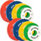 GYM MASTER Pair of 2 Coloured Rubber Fractional Change Plates for Olympic Barbell Weight Lifting