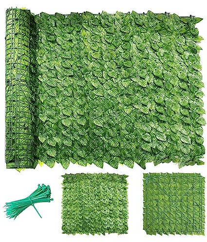 Haie artificielle balcon, Brise Vue Jardin Haie Artificielle en Rouleau, Haie Feuillage Artificiel, Clôture d'intimité, écran de Jardin pour Balcon Cour Arrière Patio(Color:D,Size:1.5x 2.5m)