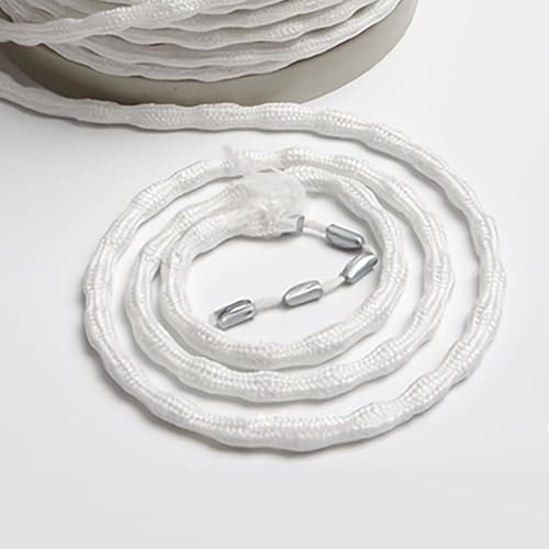 RHBHY 500g Bleiband für Gardinen 5M Schwer Bleikette Gardinenbeschwerer Vorhang Beschwerer Outdoor Glatte Aufhängung Perfekte Falten, für Vorhänge Gardinen Stoffe Moskitonetz (100g/M)