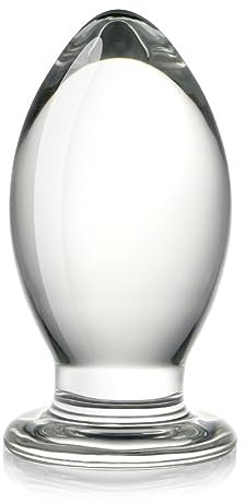 SXOVO Glas Butt Plug, Clear Anal Plugs Butt Plug Kristallglas Dildo Anal Klassische Dildos Anal Dildo Anal Toys Sexspielzeug für Männer und Frauen, Erwachsene Paare, Einsteiger (M)