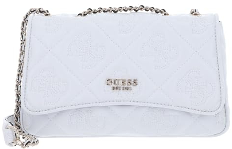 GUESS Marieke-Patta, Crossbody, Borsa a Tracolla Convertibile Donna, Logo Bianco, Einheitsgröße