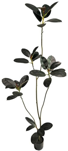 AfanD Artificial Rubber Tree,6ft Tall Fake Plants Artificial Rubber Plants for Indoor, Fake Trees for Office Home Living Room Floor Patio Greening Porch Decor。