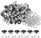QUARKZMAN 100Pcs Ojales de Ojales de 3/10 Pulgadas (8 mm) de Diámetro Interior, Ojales de Metal con Arandela Autoadhesiva para Zapatos, Cuero, Cuentas, Núcleos de Tela, Negro