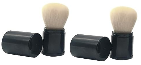 Ipetboom 2stücke Portabler Teleskopierbarer Blush-pinsel Für Frauen Langlebiger Make-up-pinsel Für Puder Und Weiße Fasern Für Tägliche Und Professionelle Anwendung