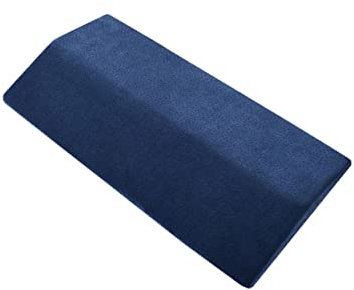 Amosfun Schwangerschafts Lendenkissen Formstabil aus Memory Schaum Atmungsaktiv Rückenstützkissen Marineblau für Schwangere Frauen Zuhause und Unterwegs