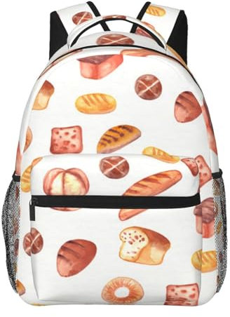 Plagdecna Sac à dos d'école léger et personnalisé, (imprimé girafe), grande capacité, tendance, imperméable, unique, bretelles réglables, Pain peint., taille unique