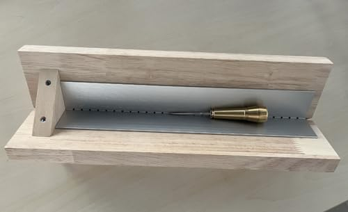 Bookbinding Punch Cradle with Aluminum Piercing Guide, with Awl and Ruler, Signature Punch Tool Set for Bookbinding Kit, for Book Crafts, Polished Smooth Surface, Easy to Use