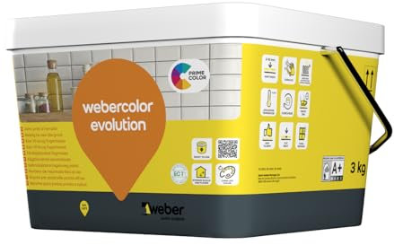 Weber - Junta para baldosas, antracita, lista para usar, 3 kg, especial cocina y baños, WEBERCOLOR EVOLUTION