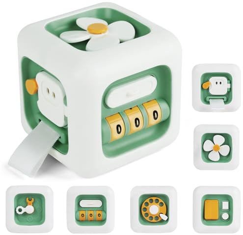 Ainiv 6 in 1 Baby Spielzeug für 1 Jahr Junge und Mädchen, Montessori Sensorik Spielzeug von 1–3, Baby Feinmotorik Aktivitäts Spielzeug, Beschäftigungswürfel Geschenke für Kinder ab 12 18 Monate