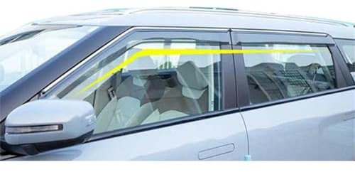 GLILAR Windabweiser Kompatibel Mit Geely Für Icon 2020 2021 2022, Auto-Seitenfenster-Deflektor, Fenstervisiere, Sonnen- Und Regenabweiser, Wind- Und Regenschutz, Wetterschutz