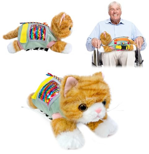 Fidget Blanket, Nesteldecke für Demenzkranke, Senioren & Demenz Beschäftigung Hände, Zappelsensordecke für Demenz, Geschenk und Aktivitäten für Senioren mit Alzheimer oder Demenz