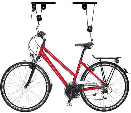 Crystals Bike Hanger Ceiling Mount - Bike Storage Racks for Garage Ceiling - Bicycle Racks for Garage Ceiling Mount - Bike Hanger Pulley for Garage Roof - Space Saving Ceiling Mounted Storage
