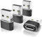 MZOYOURO USB C to USB Adapter 4 Pack,Type C Female to USB A Male Cable Converter for MacBook Pro,Galaxyand Tablets, Other Devices(grey)