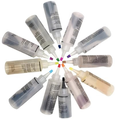 DIYEAH Juego de 12 Pigmentos para Teñido de Ropa de Algodón y Lino Seguro para Niños de Frío Colores Vibrantes para Manualidades y Diy