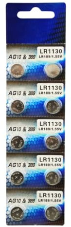 MZRAN 10 Stück AG0/LR521 AG1/LR621 AG3/LR41 AG4/LR626 AG13/LR144 AG10 Alkaline Knopfzelle 1,55 V Knopfzelle für Elektronik
