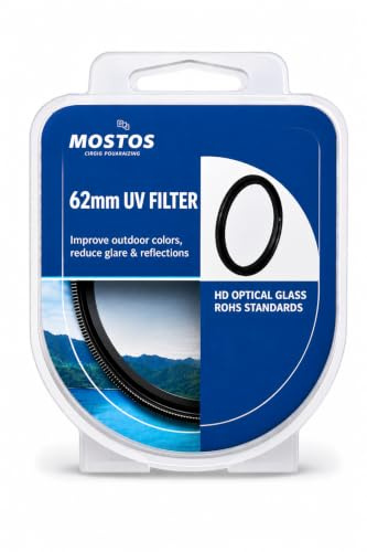 MOSTOS ; Brings Superior || Filtro UV per fotocamera da 62 mm per Nikon AF-S VR Micro-NIKKOR 105 mm f/2.8G IF-ED, AF (non per AF-P) 70-300 mm f/4-5.6G, Sony FE 90 mm f/2.8 Macro G OSS