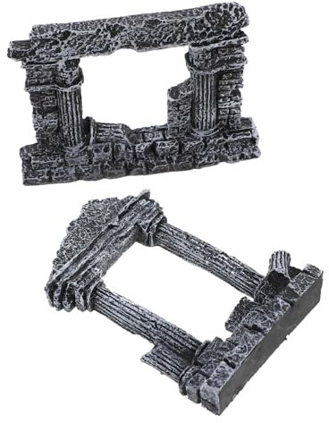 DECHOUS 2stücke Aquarium Dekoration Marmor Säule Ornament Unterwasser Dekoration Basteldekor Aquarium Zubehör Dekoration Aquariengestaltung