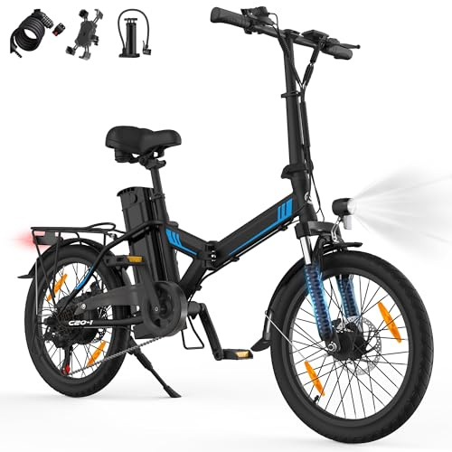 AOIHO E Bike 20 Zoll Klapprad E-Bike 48V 13Ah Akku, E Fahrrad 250W Motor | E Bike Herren & E Bike Damen 100 km Reichweite, 7-Gang Elektrofahrrad, LCD-Display, 4 Fahrmodi, E Klapprad Erwachsene Pendeln