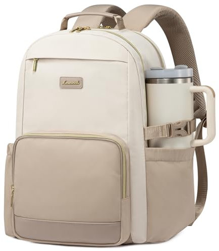 LOVEVOOK Rucksack Damen,18 Zoll Laptop Schulrucksack Teenager mit großem Fach für Trinkflaschen,Travel Backpack Women Elegant für Uni, Tagesrucksäcke Daypack Arbeitstasche Lehrertasche Reiserucksack