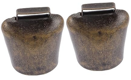 TOYANDONA 2stücke Teiliges Metall-rinderglocken in Antikem Bronze-Finish Laute Weideglocken Für Vieh Praktische Und Dekorative Kuh Schäfer-halsbandanhänger Robust Und Handlich Für Landwirtsc