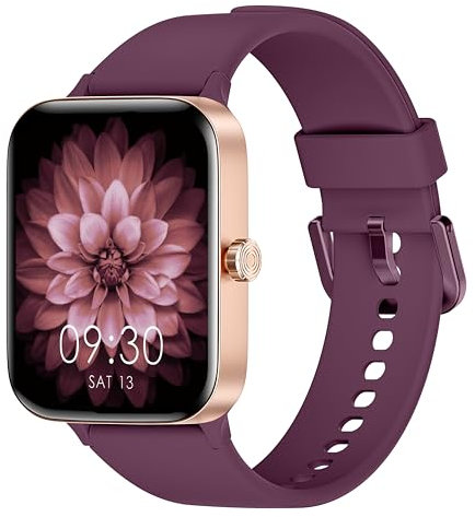 KIUVKAS Smartwatch Uomo Donna, 1.95 Full Touch Screen Smartwatch con Effettua/Risposta Chiamate, Fitness Tracker con Pressione Sanguigna e Monitor Sonno, 140+ Sport Step Counter per Android iOS