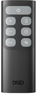 DREO Compact Remote Control for Tower Fan & Space Heater - Easy Operation for Complete Control of All Functions, without Battery, New Version Update, Black