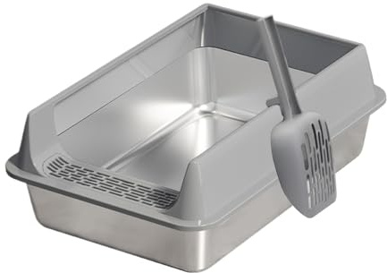 Cat Litter Tray - Deep Semi-Closed Toilet, Spacious Pet Box For Living Room Apartment | Easy Saucepan With Scoop, Odour Control Solution