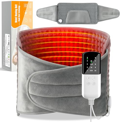 MOMOSTAR Heizkissen 125x30cm Wärmekissen Elektrische mit 10 Temperaturstufen, Heizkissen mit Abschaltautomatik Schnelles Erhitzen Maschinenwaschbar Wärmedecke für Bauch Rücken Lende Schulter