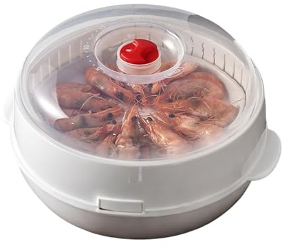 Raypontia Dampfgarer für Mikrowelle | Dampfgarer, hitzebeständiger Dampfgarer für Ravioli, Reis, Eier und Nudeln