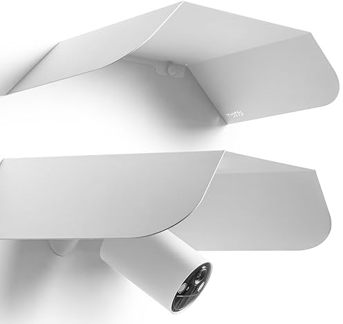 etterr • Tejadillo metálico para cámara de Seguridad • Visera marquesina antilluvia, Parasol • Techo Cubierta, cobertizo y tejado para cámara IP, CCTV y videoportero • Protector Lluvia y Rayos UV