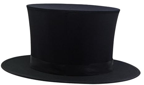 mophrati Faltbarer Zauberhut, zusammenklappbarer Zylinder, Zaubererzubehör für Kinder, Tricks und Tänzer bei Aufführungen, Zauberhut, magische Tricks, Spielzeug für Kinder, Schwarz, 14 x 33.5 cm