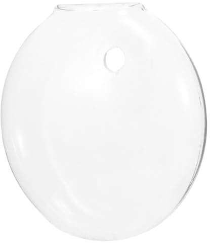 YARNOW Pot de Fleurs Suspendu en Verre Transparent, Support Mural Polyvalent en Verre Élégant pour Balcon et Maison, Décoration Sophistiquée et Design Épuré