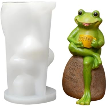 Stampo A Forma Di Rana Decor Da Giardino In Silicone Rana Caffè