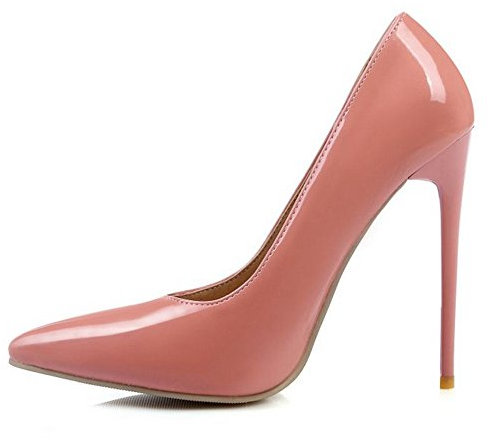 SJJH Damen Elegant Pumps mit Hehem Stiletto Absatz Schuhe für Hochzeit (Rosa, 43 EU)