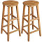 Fest-night Barstühle 2 STK. Bar Hocker Set Tresenhocker Massives Akazienholz Bar Holzhocker 34 x 34 x 76 cm für den Innen- und Au?enbereich