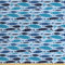 ABAKUHAUS Marine Gewebe als Meterware, Graphic Fisch Silhouetten, Dicht Gewebter Stoff zum Nähen Polster Wohnaccessoires, 3M (148x300cm), Blau Dunkelblau Dunkelblau