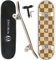 WHOME Pro Skateboards Komplett für Erwachsene/Kinder Mädchen/Jungen Anfänger/Profi - 31 x 8 Zoll Standard 8-Fach Alpine Ahorn Deck ABEC-9 inkl. T-Tool (Chess)