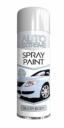 Classic Signature - 2 x Auto Extreme Silver Body Spray Paint 250ml Professional Quality, Perfect Finish for Cars, Bikes,Vans, Metal, Wood