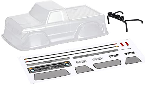 INJORA RC Karosserie Klar mit Überrollkäfig für 1/24 RC Crawler Car Axial SCX24 Upgrade Teile