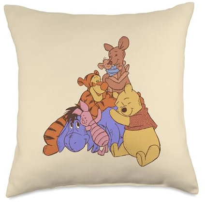 Disney Winnie The Pooh Hundred Acre Kanga Roo Group Hug Throw Pillow, 18x18, Multicolor