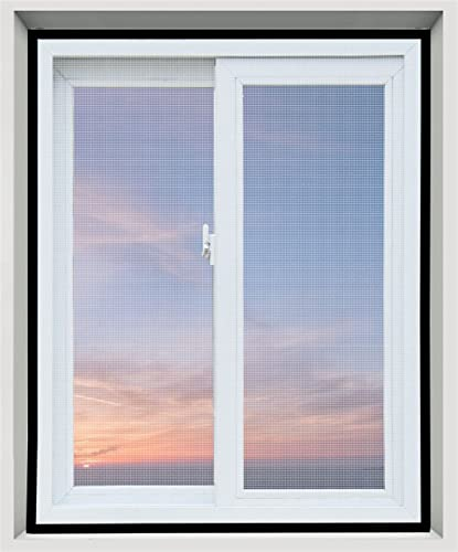 GZGLZDQ DIY Fenster Fliegengitter, Zuschneidbar Selbstklebendes Moskitonetz Fensternetz, Insektenschutz Anti-Moskitonetz | Fiberglasgewebe | Abnehmbar | Waschbar | Einfache Installation