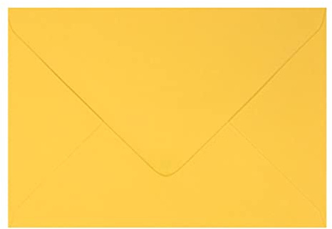 C5 Coloured Envelopes for A5 Greeting Cards Wedding Invitations & Crafts (162x229mm) Pack of 40 (Golden Yellow)