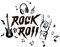 SUPERDANT Rock Resture Wandtattoo Rock & Roll Wandsticker Rock Instrument Vinyl Wandaufkleber Mit E Gitarre Einzigartiges Design Wandsticker zum Aufkleben Für Schlafzimmer Und Wohnzimmer