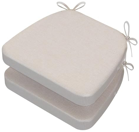 4/6/2/1er Set Stuhlkissen mit Bändern (43 * 45cm) Sitzkissen Stuhl rutschfest Sitzauflage Sitzpolster halbrund Bequeme Waschbare Rutschfestes Sitzkissen Ideal für zu Hause und Gartendekoration (Color