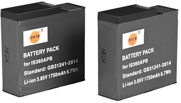 DSTE DE (2-Pack) 3.85V Insta360APB Ace/Ace Pro Replacement Battery Compatible with Insta360 Ace Camera