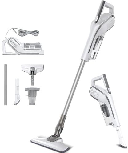 Lifellery Aspirateur Puissant 19500pa, Aspirateur Balai, 650 W, HEPA,0,8L, 75db, pour Sol, Tapis, Poils d'animaux