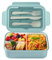 Diboniur Porta Pranzo, 1400ml Lunch Box con Posate, Schiscetta Pranzo Bambino Adulto Bento Box con 3 Scomparti, Schiscetta Contenitore Ermetico per Microonde Ufficio Lavoro Picnic (Blu)
